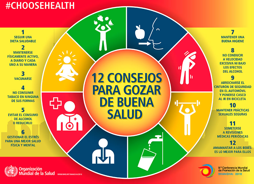 12 consejos para gozar de buena salud